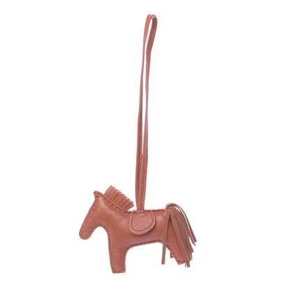 Hermes Milo Lambskin Grigri Rodeo Horse Bag Charm PM Cornaline 1 of 5