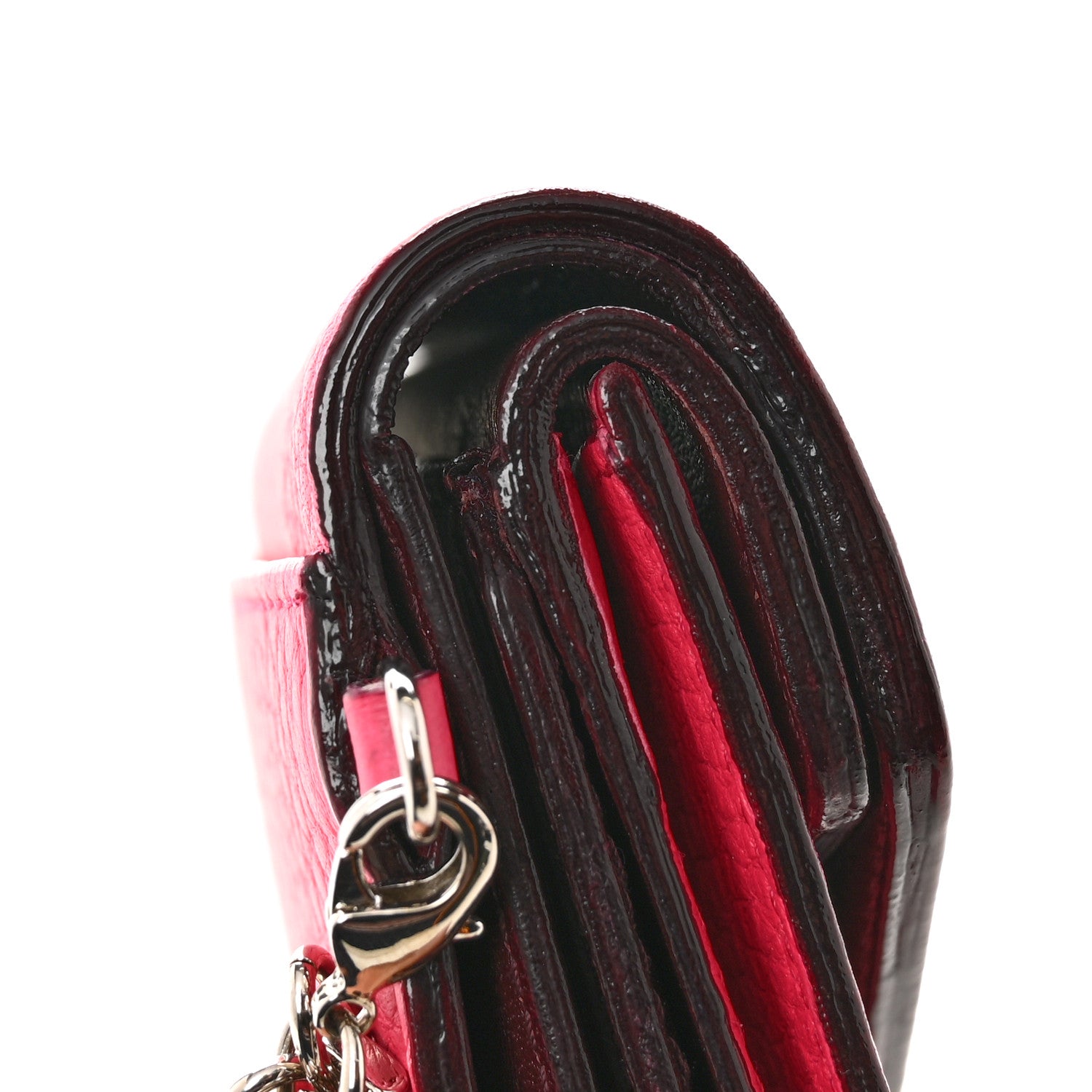Christian Dior Bullcalf Diorissimo Envelope Wallet Rose Passion 10 of 11