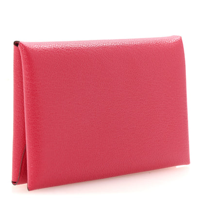 Hermes Chevre Chamkila Calvi Duo Card Case Rose Extreme 3 of 7