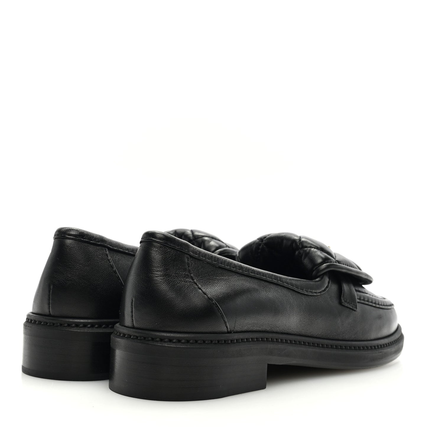 Lambskin Quilted CC Turnlock Loafers 38.5 Black