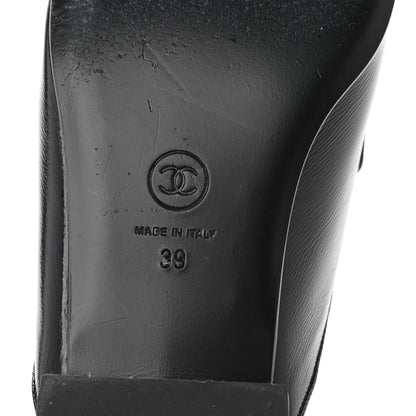 Chanel Shiny Calfskin Crystal CC Mules 39 Black 7 of 9