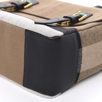 Burberry Canvas Mega Check Large Baildon Messenger Bag Black 8 of 8