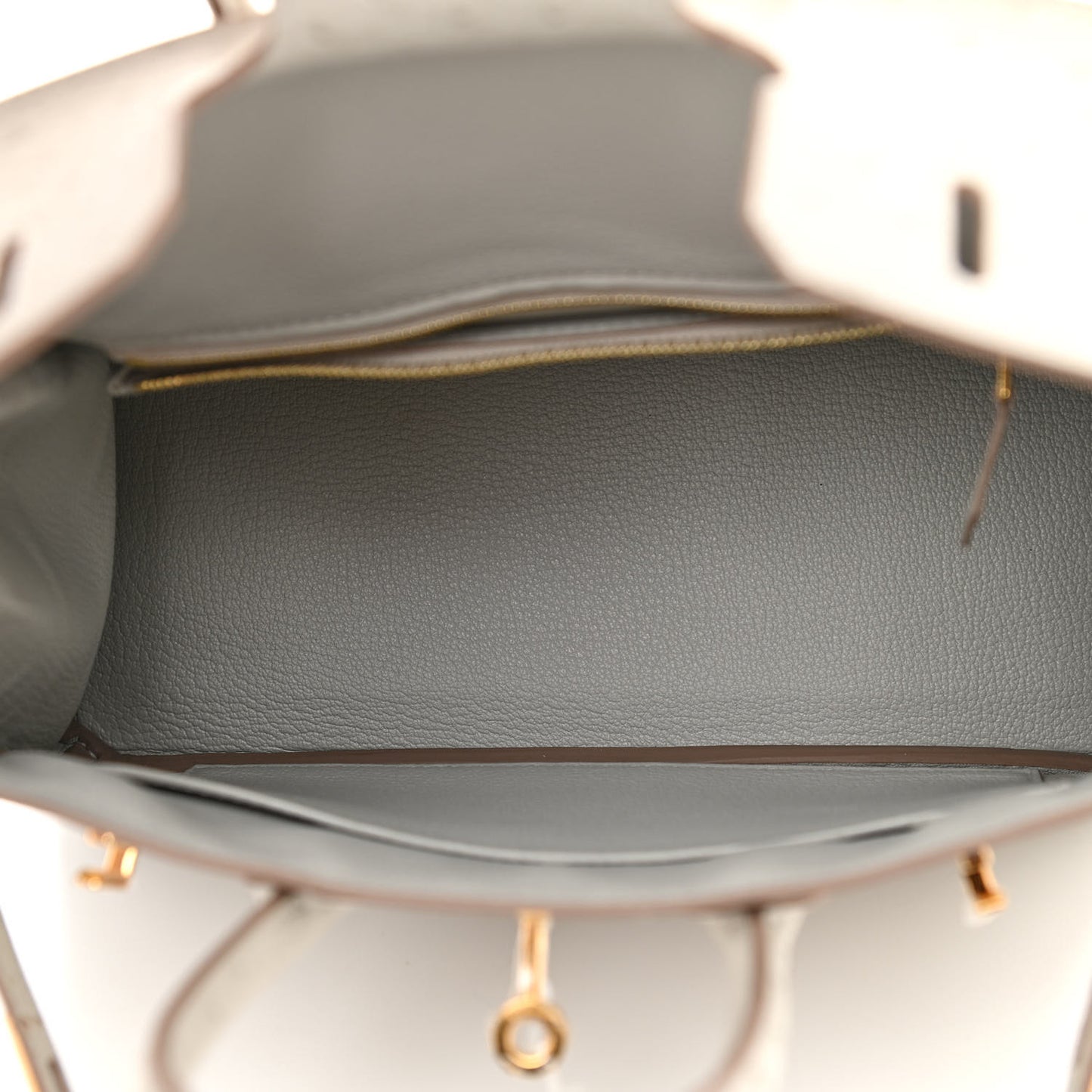Ostrich Birkin 25 Gris Perle