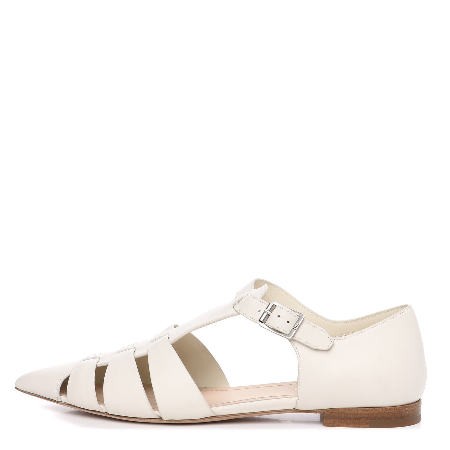 Calfskin Sauvage Ballerina Flat 39.5 Ivory
