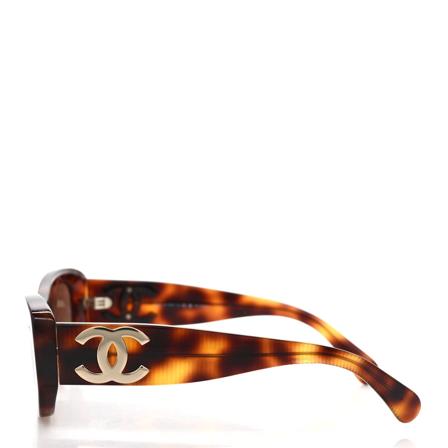 Chanel Acetate Polarized Rectangle Sunglasses 5493 Tortoise 3 of 8