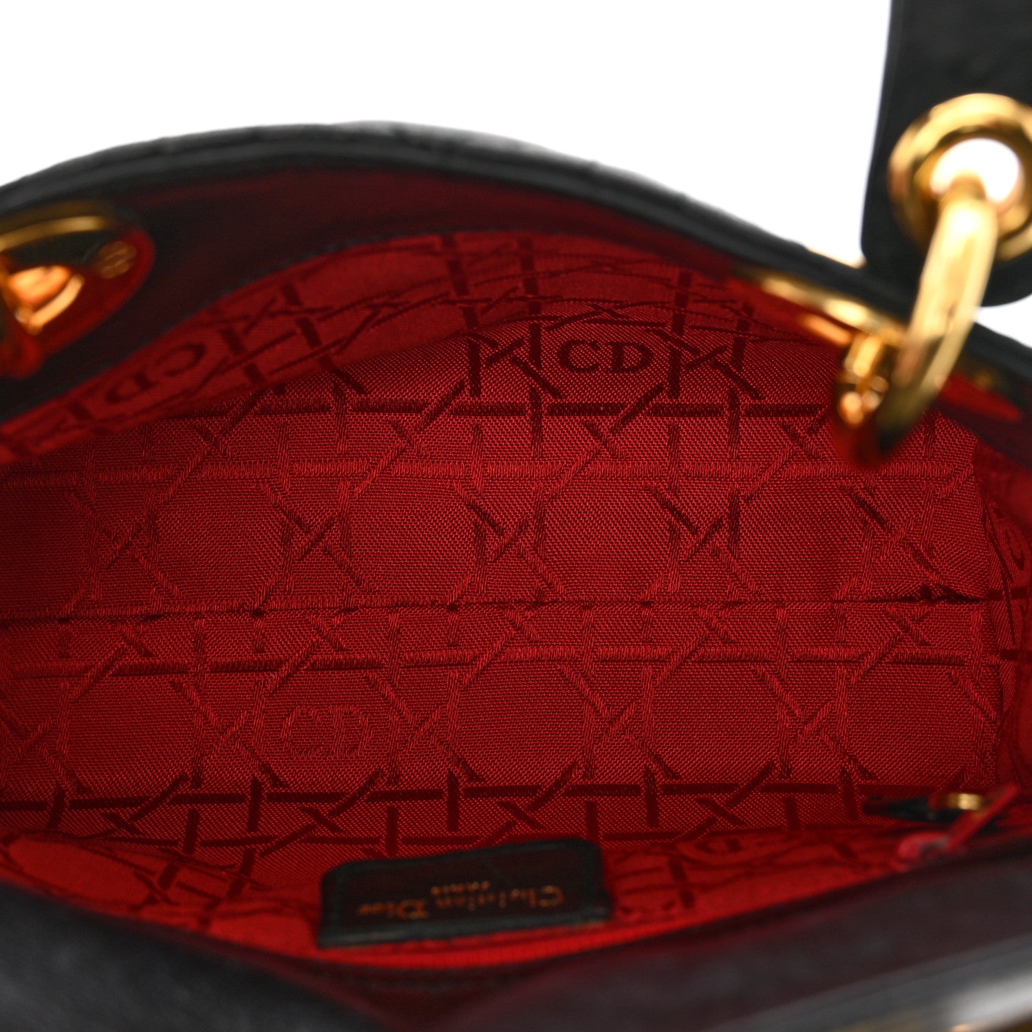 Christian Dior Lambskin Cannage Mini Lady Dior Black 6 of 10