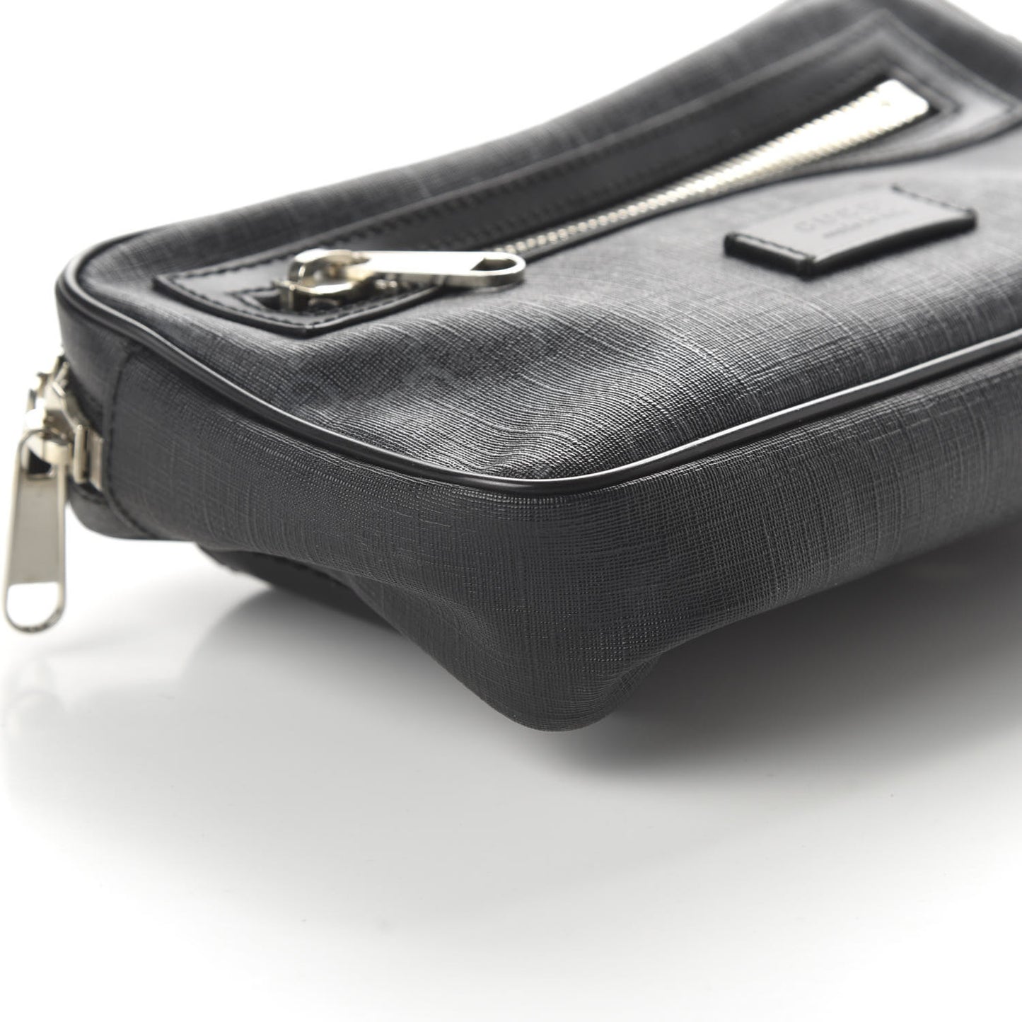 Soft GG Supreme Monogram Web Belt Bag Black Grey