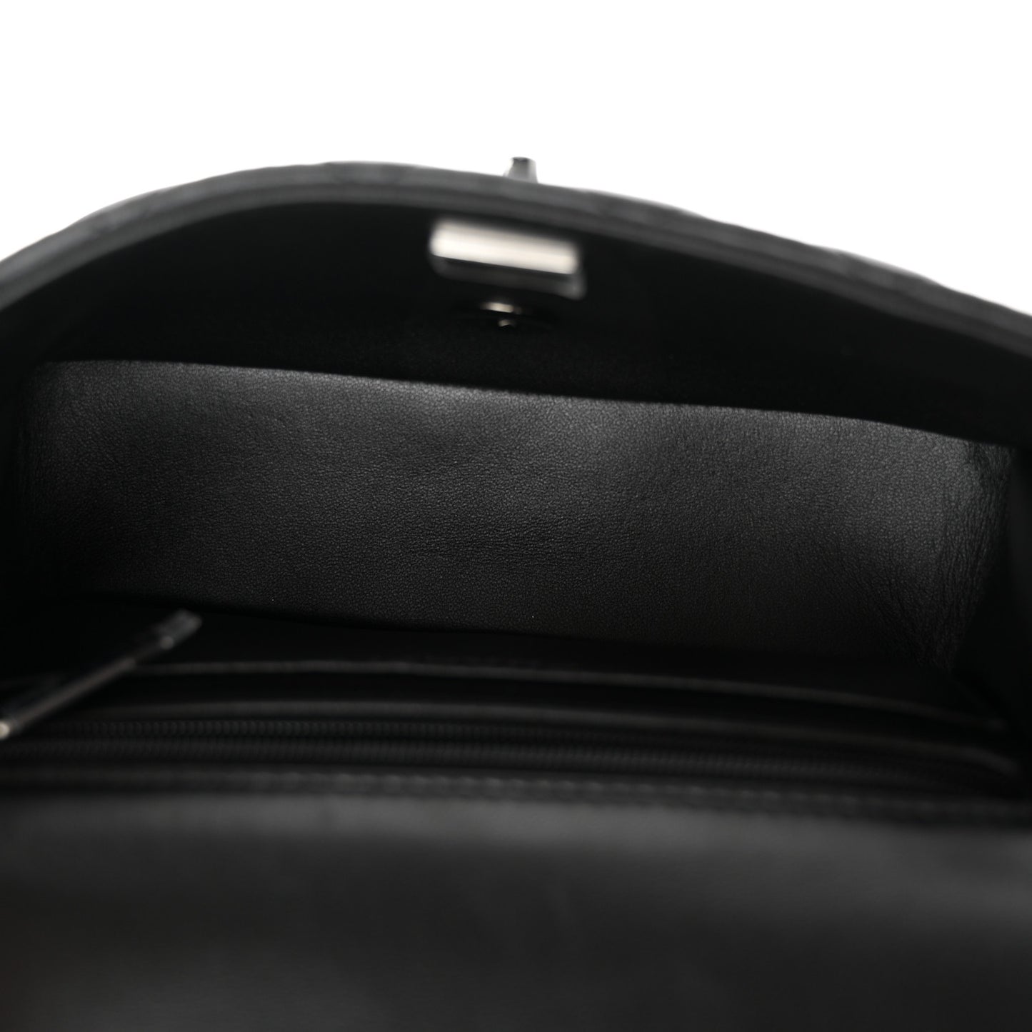 Lambskin Quilted Mini Top Handle Rectangular Flap So Black