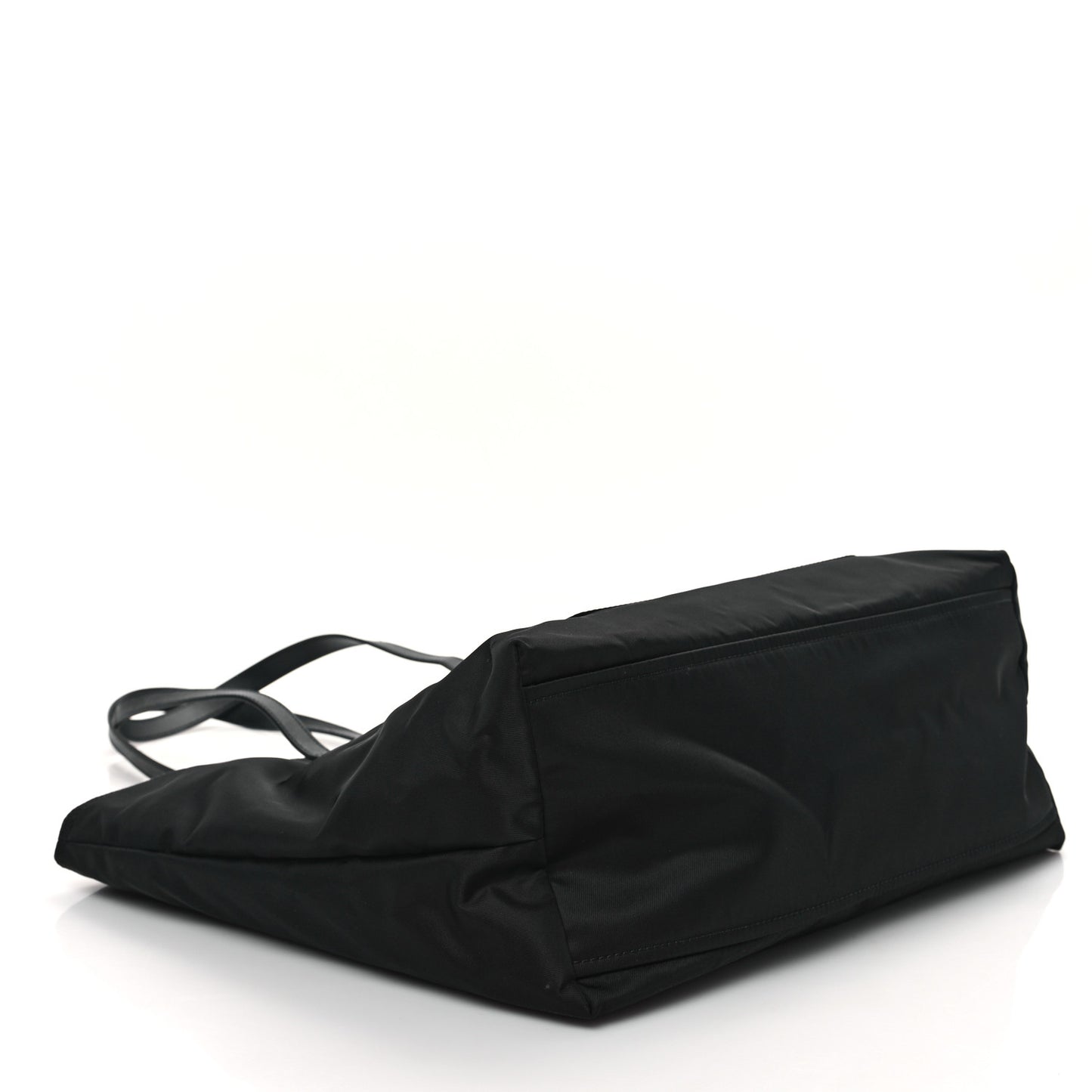 Tessuto Nylon Saffiano Shopping Tote Black