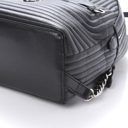 Fendi Shiny Nappa Trapuntata Mini Backpack Black 6 of 9