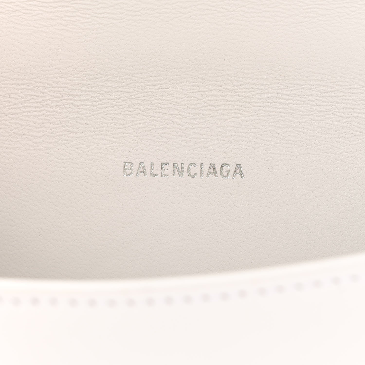 Balenciaga Shiny Box Calfskin Strass Hourglass Top Handle Bag XS White 6 of 16