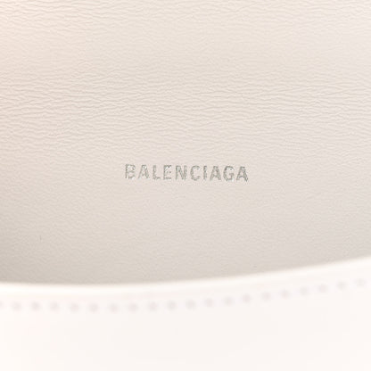 Balenciaga Shiny Box Calfskin Strass Hourglass Top Handle Bag XS White 6 of 16