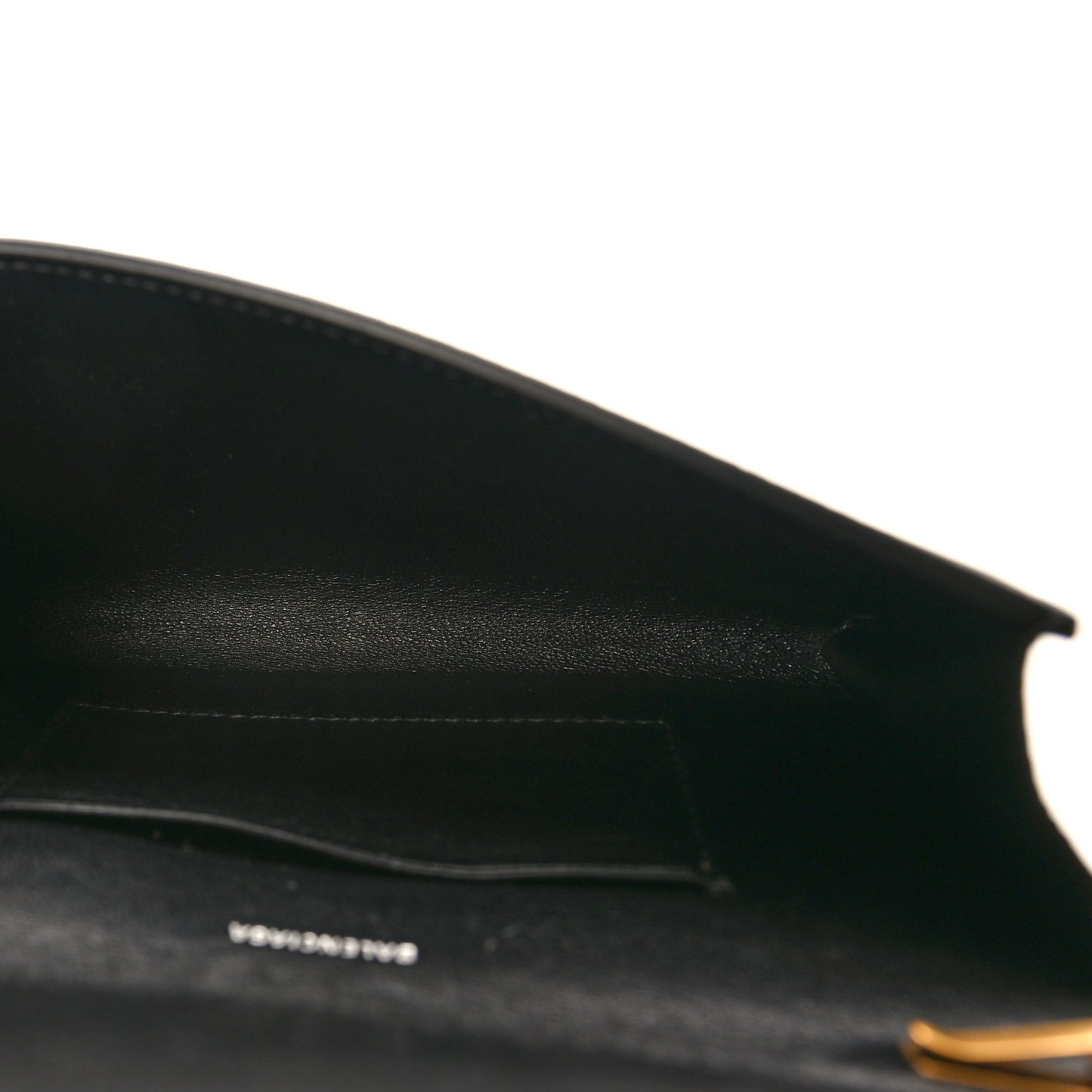 Grained Calfskin Logo Cash Phone Holder Wallet On Chain Black White