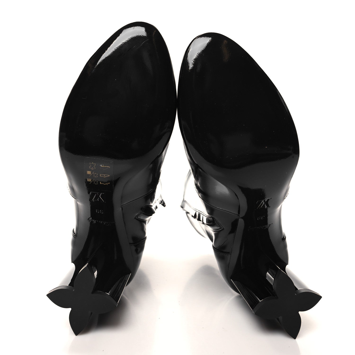 Louis Vuitton Patent Silhouette Ankle Boots 39 Black 5 of 8