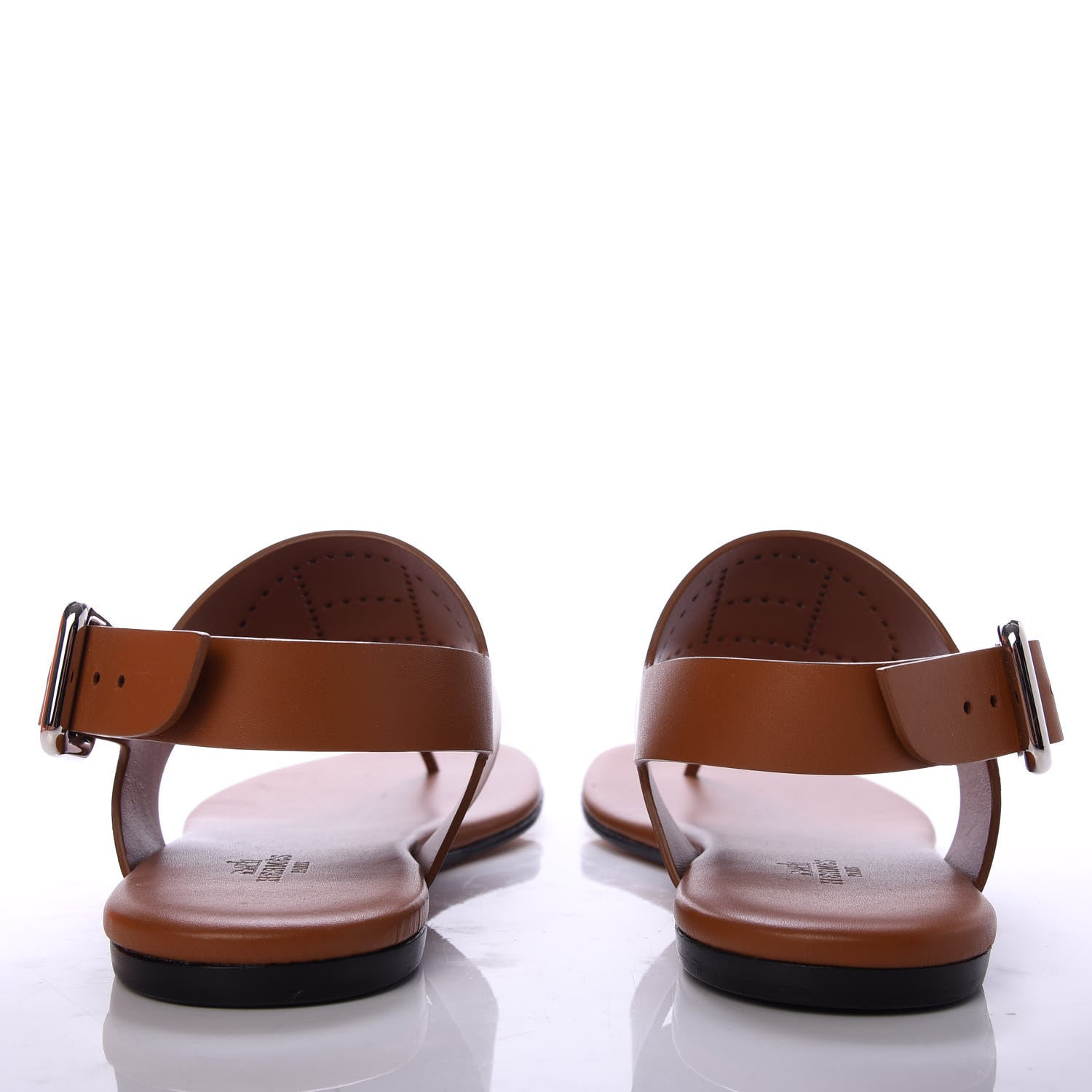 Hermes Calfskin Kola Sandals 36 Havane 5 of 9