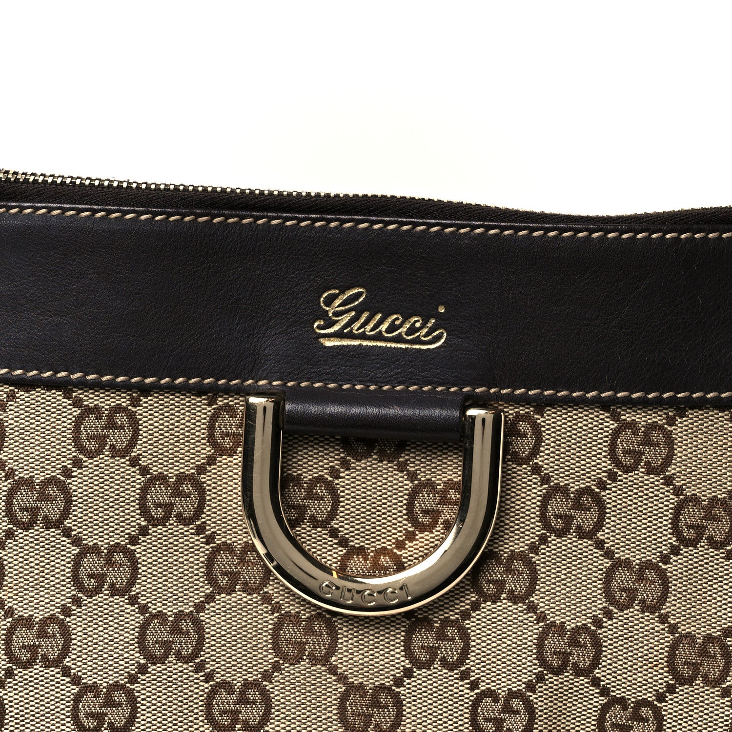 Gucci Monogram D Gold Tote Dark Brown 9 of 11