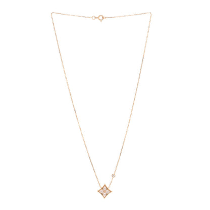 Louis Vuitton 18K Pink Gold Diamond Pink Mother of Pearl Color Blossom BB Star Pendant Necklace 3 of 6
