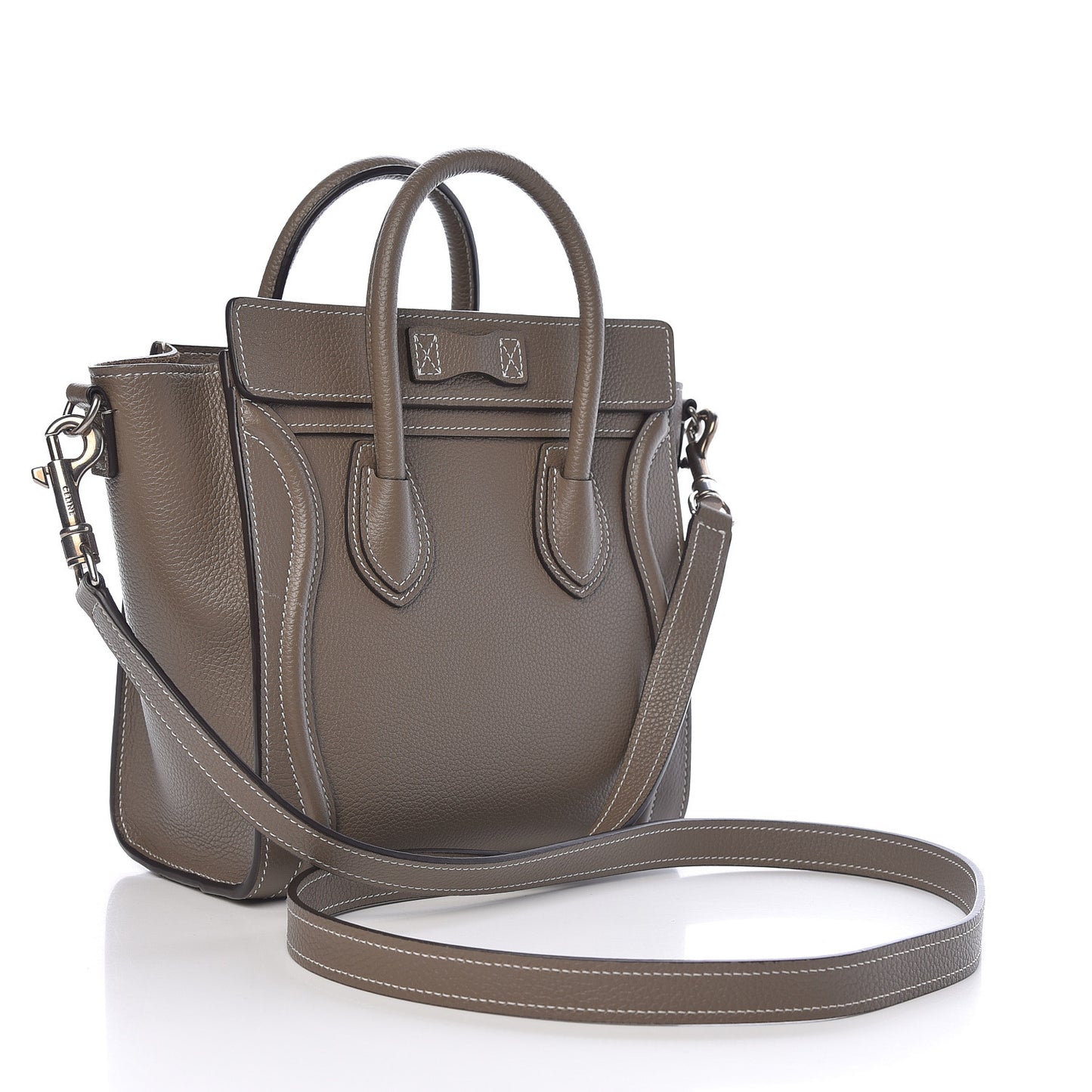Drummed Calfskin Nano Luggage Souris