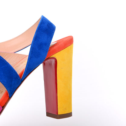 Christian Louboutin Veau Velours Tablissima Sandal 39.5 Multicolor 17 of 20