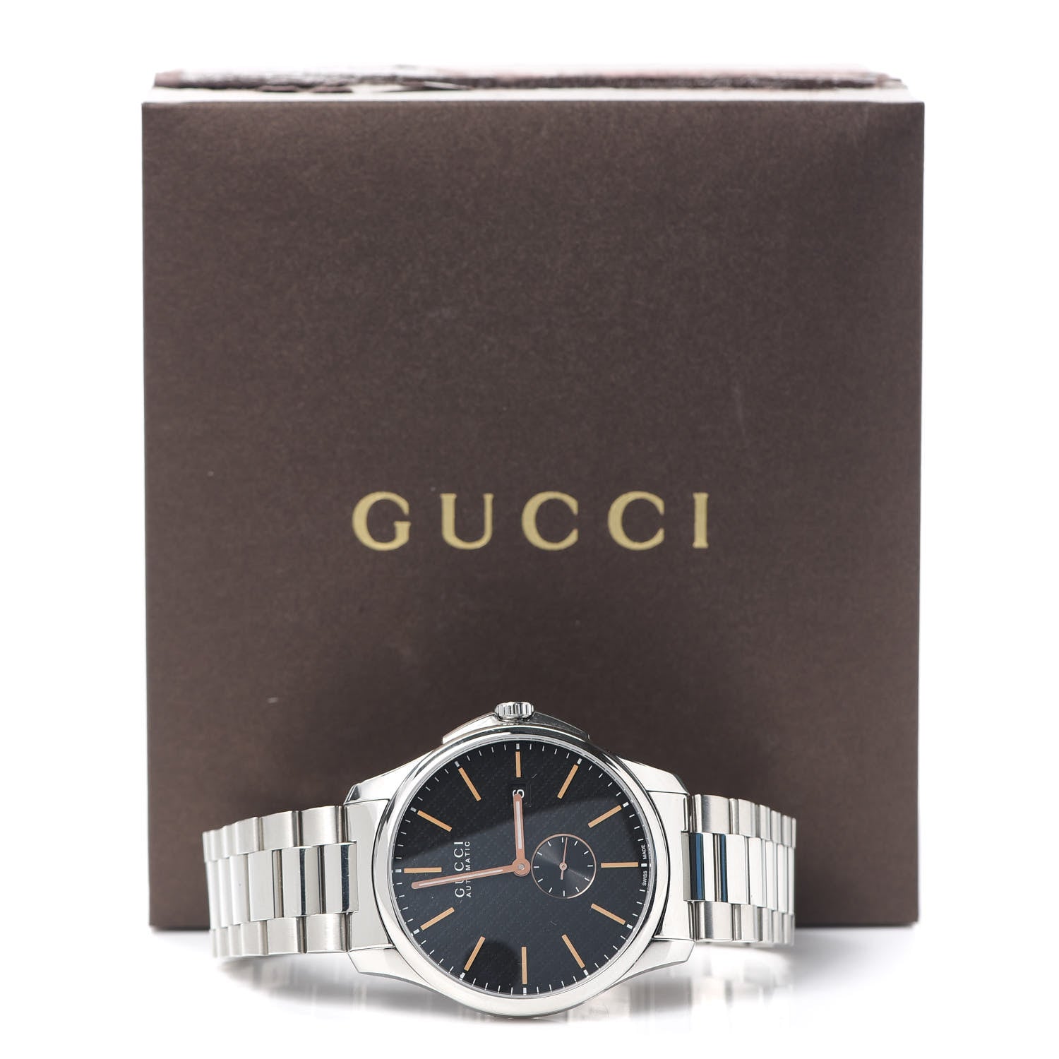 Gucci Stainless Steel 40mm G-Timeless Automatic Watch Black 6 of 6