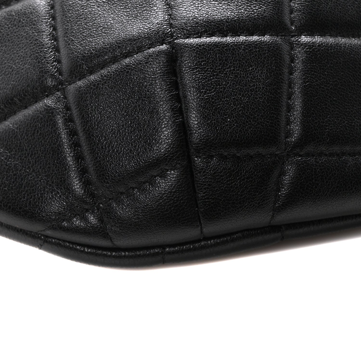 Chanel Lambskin Quilted Pearl Crush Belt Bag Black 10 of 11