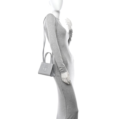 Telfar Metallic Vegan Leather Small Shopping Bag Silver 2 of 11