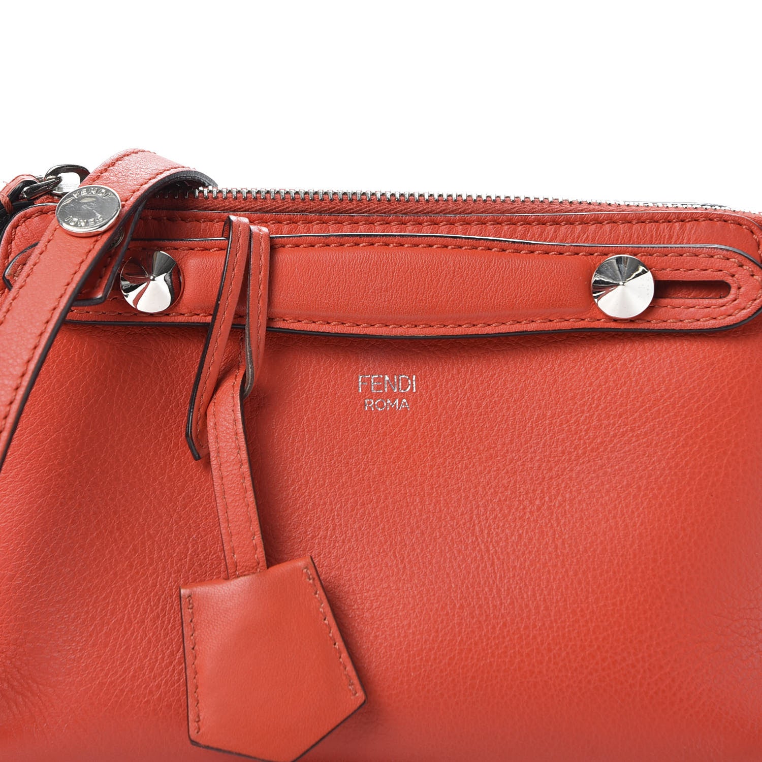 Fendi Vitello Dolce Mini By The Way Boston Bag Papavero 11 of 11