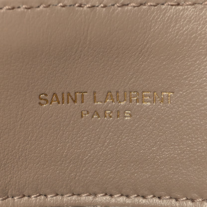 Saint Laurent Calfskin Y Quilted Monogram Medium Loulou Chain Satchel Dark Beige 7 of 12