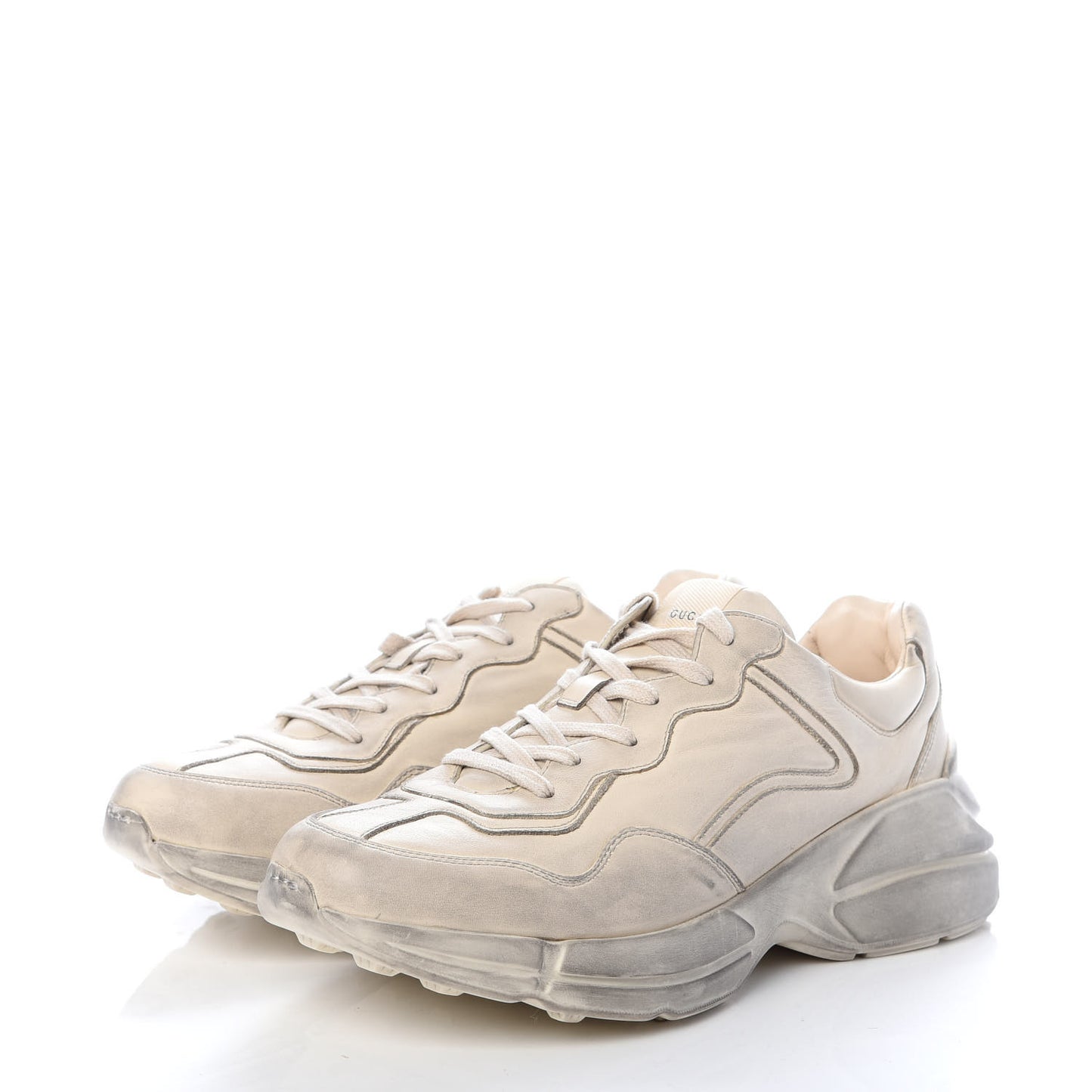 Soft Calfskin Mens Rhyton Sneakers 9.5 Ivory