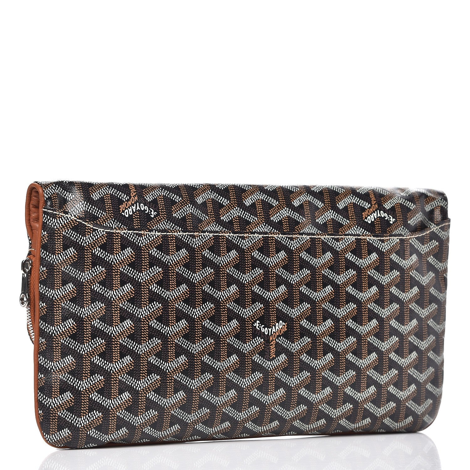 Goyard Goyardine Sainte Marie Soft Clutch Black Gold 5 of 12
