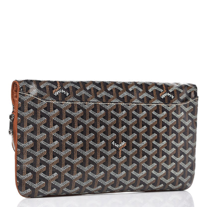 Goyard Goyardine Sainte Marie Soft Clutch Black Gold 5 of 12