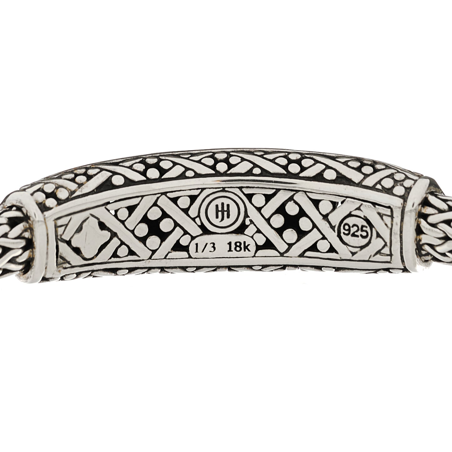 Sterling Silver 18K Yellow Gold Jaisalmer Dot Oval Station Bracelet