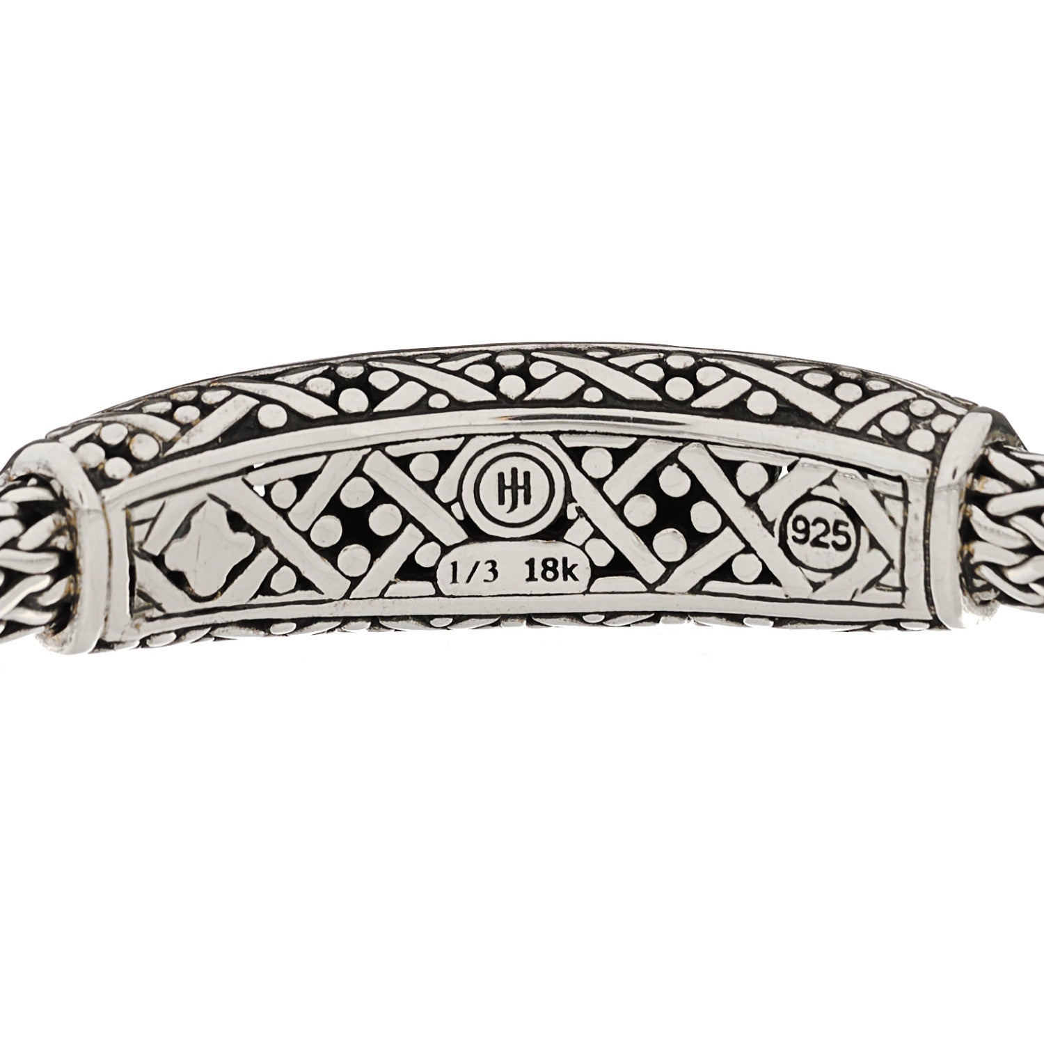 John Hardy Sterling Silver 18K Yellow Gold Jaisalmer Dot Oval Station Bracelet 3 of 3