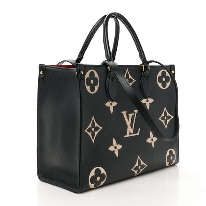 Louis Vuitton Empreinte Monogram Giant Onthego MM Black Beige 3 of 10