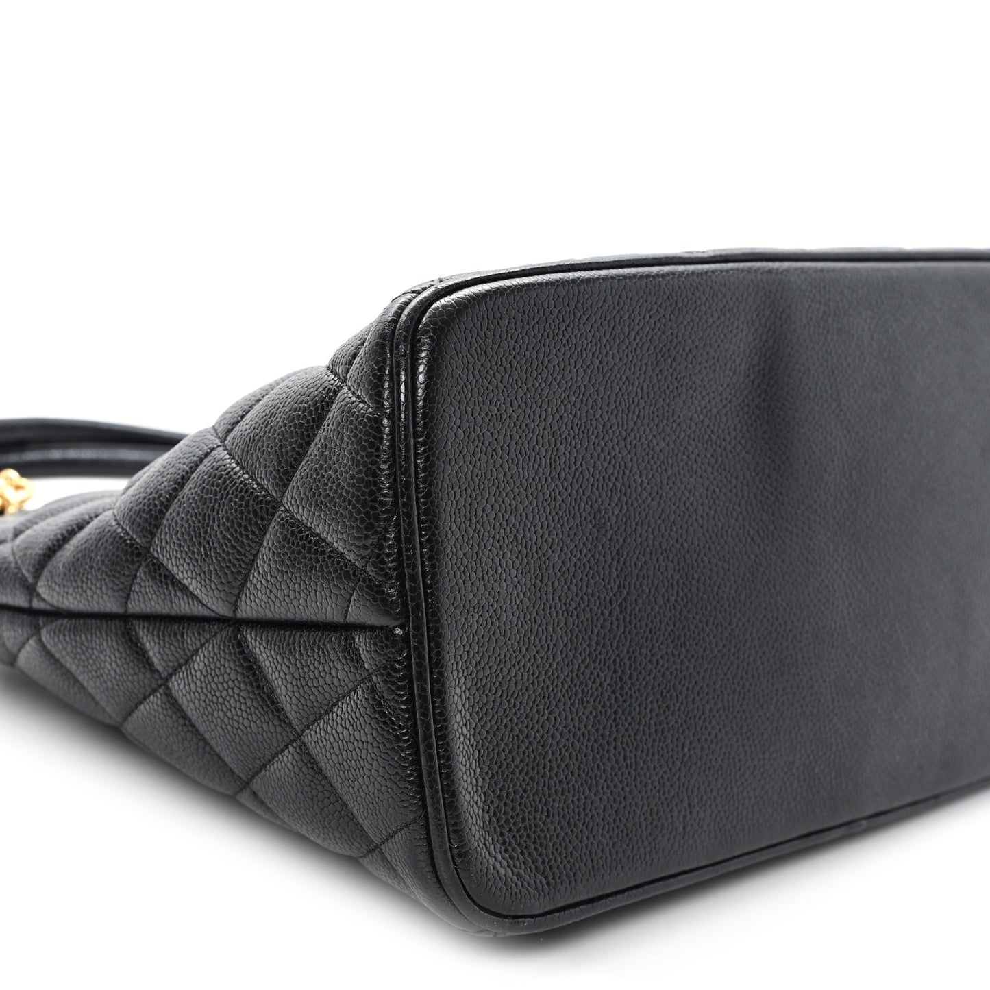 Caviar Quilted Medallion Tote Black