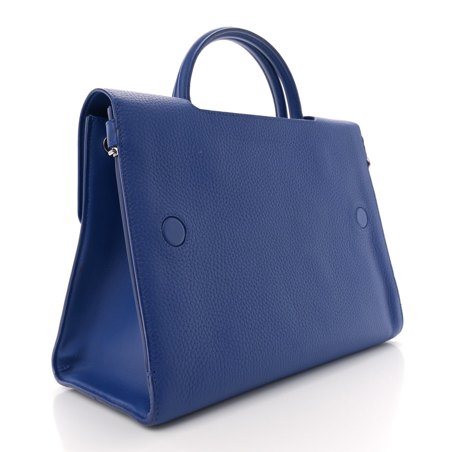 Grained Calfskin Medium Diorever Flap Blue