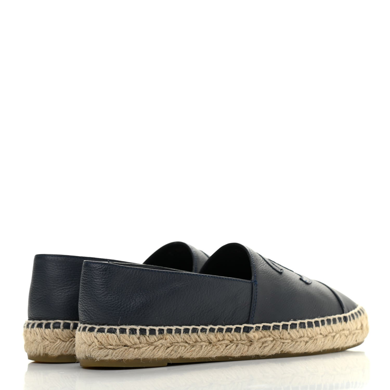 Chanel Lambskin CC Espadrilles 37 Navy Blue 4 of 12