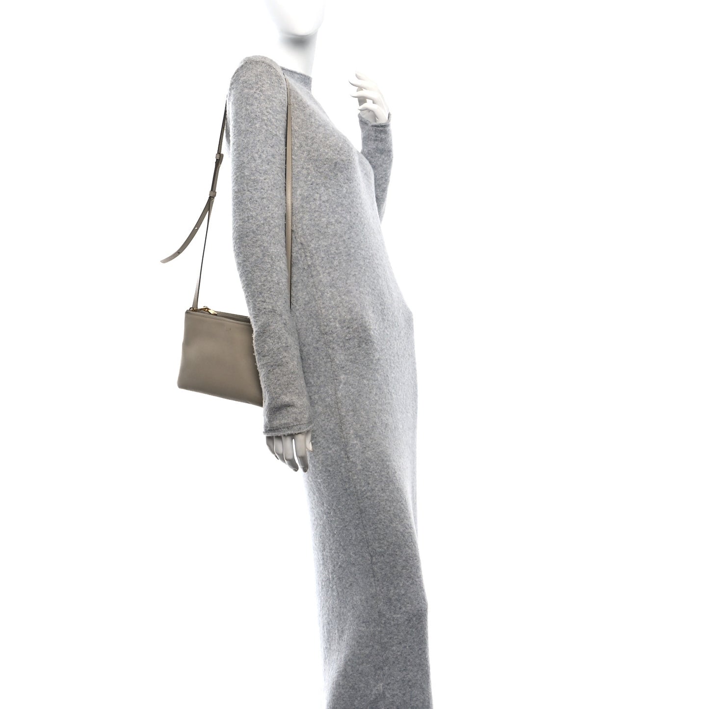 Liege Calfskin Small Trio Crossbody Bag Taupe