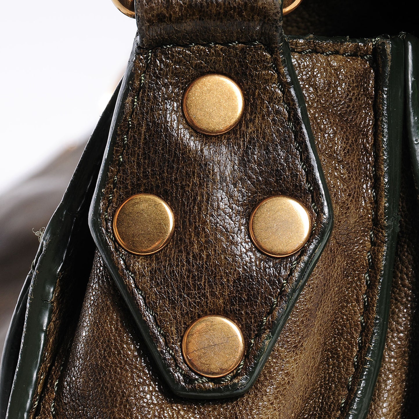 Lambskin PS1 Medium Satchel Military