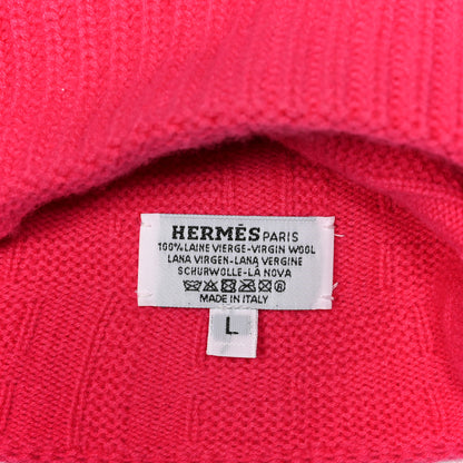 Hermes Wool Beanie Hat L Rose Flash 3 of 4