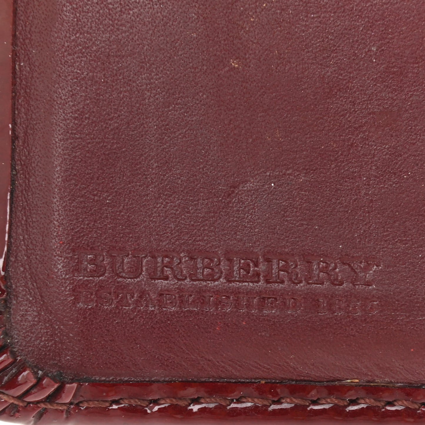 Patent Nova Check Heart Compact Wallet Berry Red