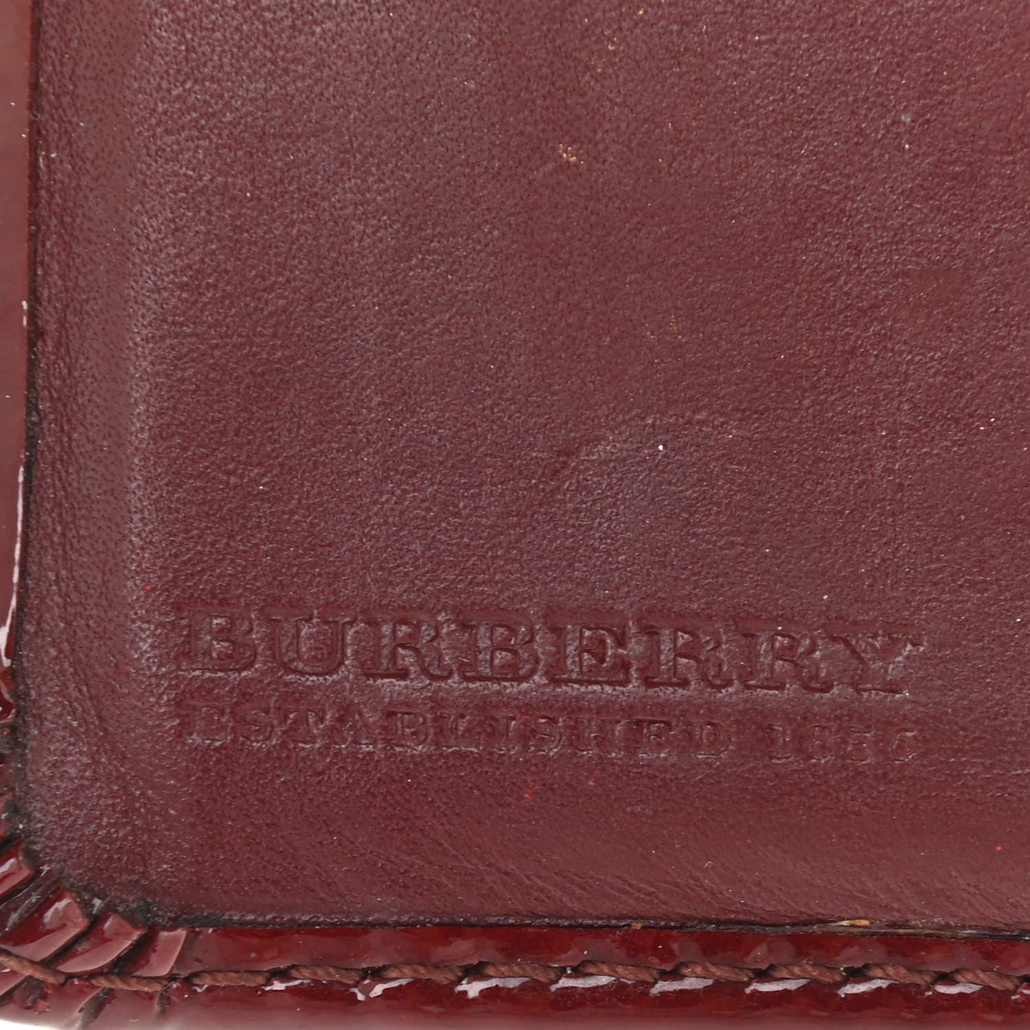 Burberry Patent Nova Check Heart Compact Wallet Berry Red 6 of 13