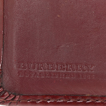 Burberry Patent Nova Check Heart Compact Wallet Berry Red 6 of 13