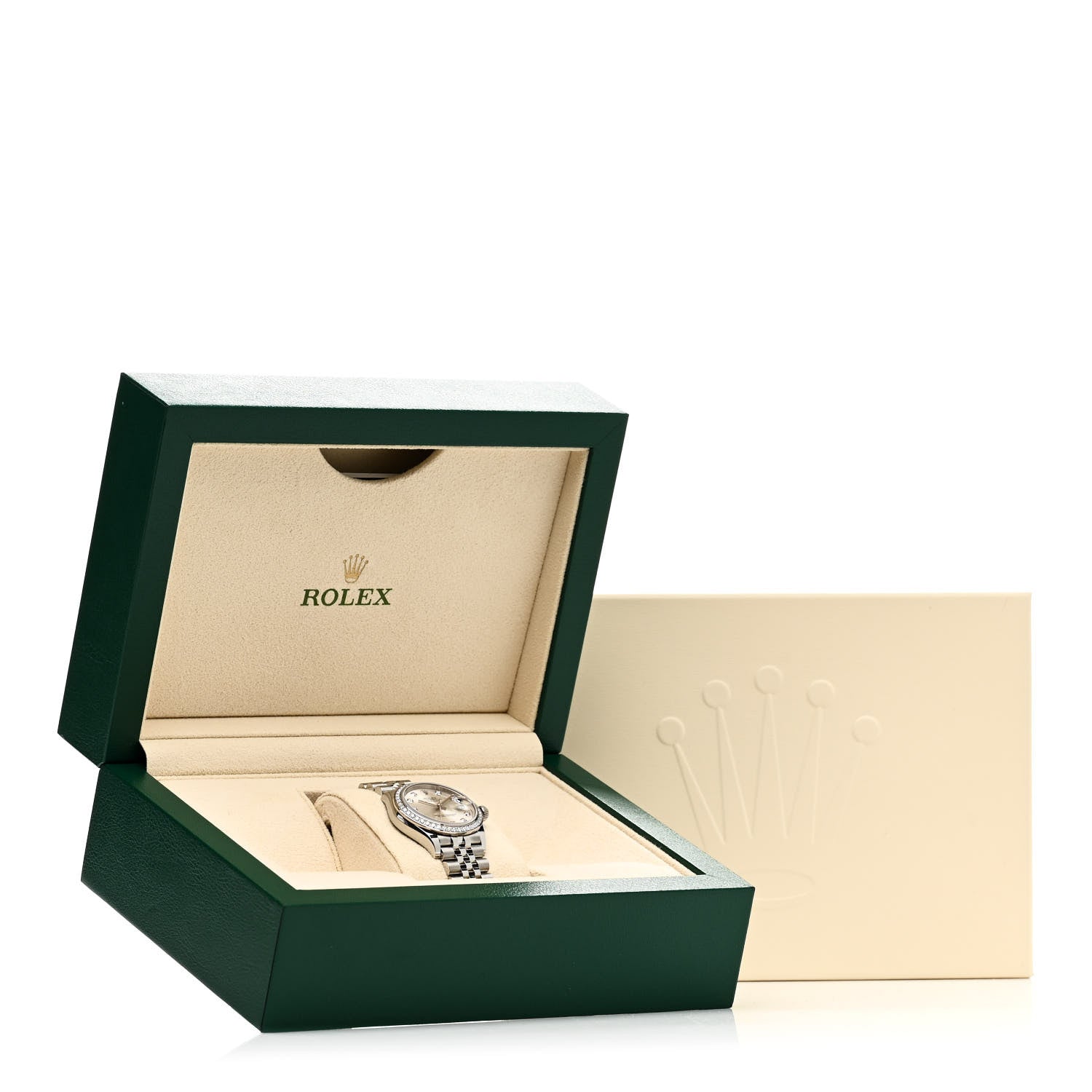 Rolex Stainless Steel 18K White Gold Diamond Bezel 31mm Oyster Perpetual Datejust Watch Silver 278384RBR 5 of 5