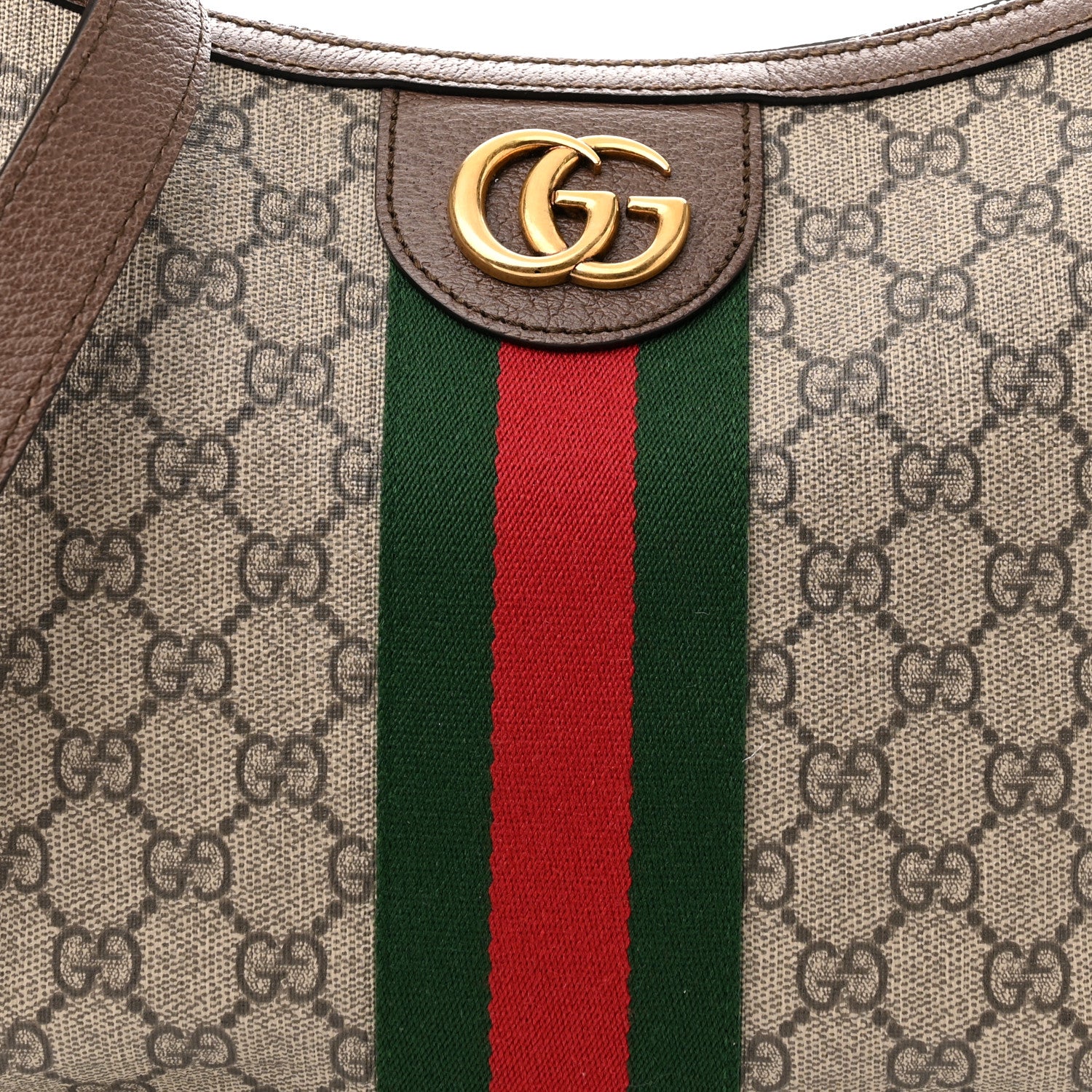 Gucci GG Supreme Monogram Web Small Ophidia Half Moon Hobo Brown 8 of 10