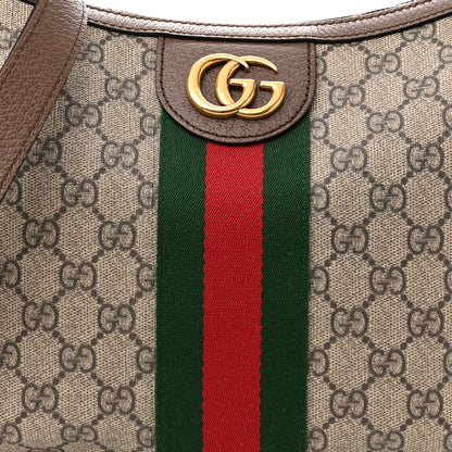 Gucci GG Supreme Monogram Web Small Ophidia Half Moon Hobo Brown 8 of 10