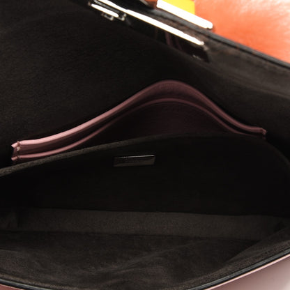 Fendi Calfskin Rabbit Fox Fur Hypnoteyes Micro Baguette Bubblegum 4 of 5