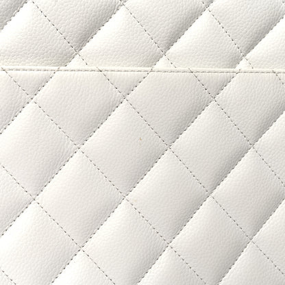 Chanel Caviar Quilted Medallion Tote White 15 of 16