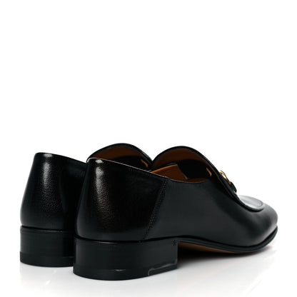 Gucci Goatskin Womens Horsebit Mid-Heel Loafers 38 Black 4 of 10
