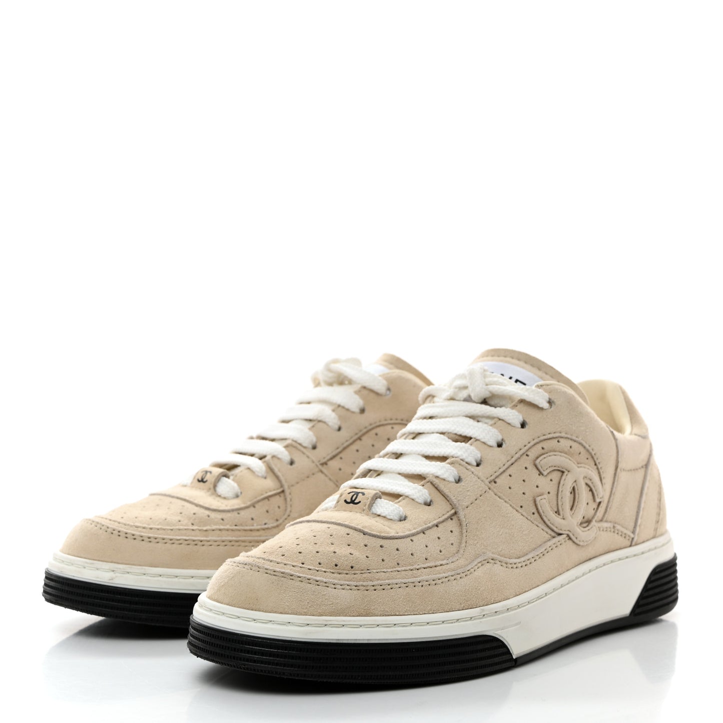 Suede Womens CC Sneakers 36 Light Beige